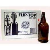 Beer Bottles - 1 Liter Amber Grolsch Flip Top Bottles