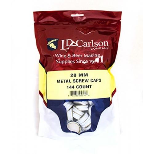 Screw Cap 28mm Metal Cap for Wine Bottles, Bag of 144 Michigan Brew