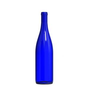 Wine Bottles - 750mL California Cobalt Blue Hock Bottles, Flat Bottom