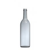 Wine Bottles - 750mL Clear Bordeaux Screw Cap Bottles, Flat Bottom