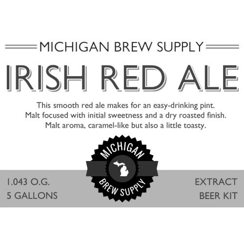 My Brew Supply Irish Red Ale Homebrew 5 Gallon Beer Extract Ingredient Kit 