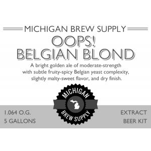 Oops Belgian Blond Extract Brewing Kit