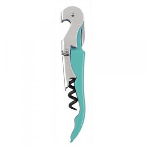 Corkscrew - Teal Double Hinged Waiter's Corkscrew by True