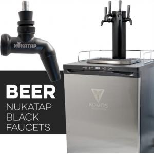 Kegerator - 4-Tap with Matte Black Stainless Steel Tower and Faucets