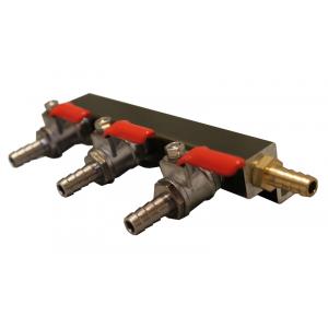 Gas Manifold - 3 Way Supply with 5/16
