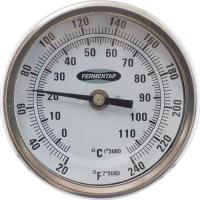 Thermometer - 3" Face x 2.5" Probe for Brew Kettles