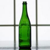 Wine Bottles - 750mL Vineyard Green Champagne Bottles, Flat Bottom