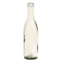 Wine Bottles - 375mL Clear Semi-Burgundy Bottles, Flat Bottom
