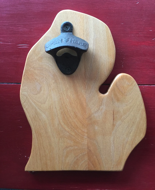 Beer Bottle Opener Michigan Shaped Wood Bottle Opener Michigan Brew Supply Home Brewing