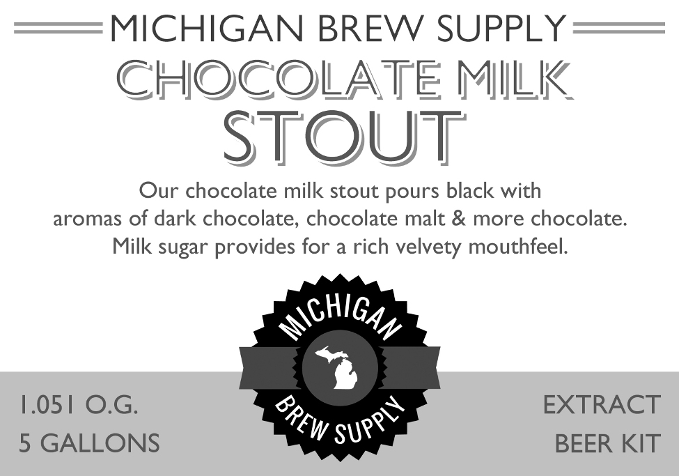 Chocolate Milk Stout Extract Brewing Kit Michigan Brew Supply Home