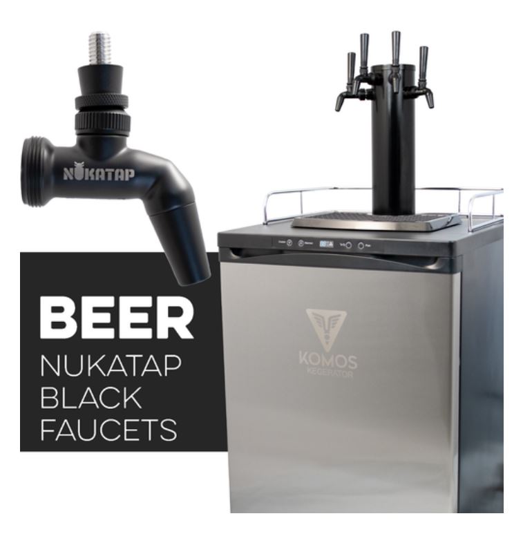 3 Taps Draft Beer Tower Triple Faucet Stainless Steel Homebrew Bar Fit Kegerator 