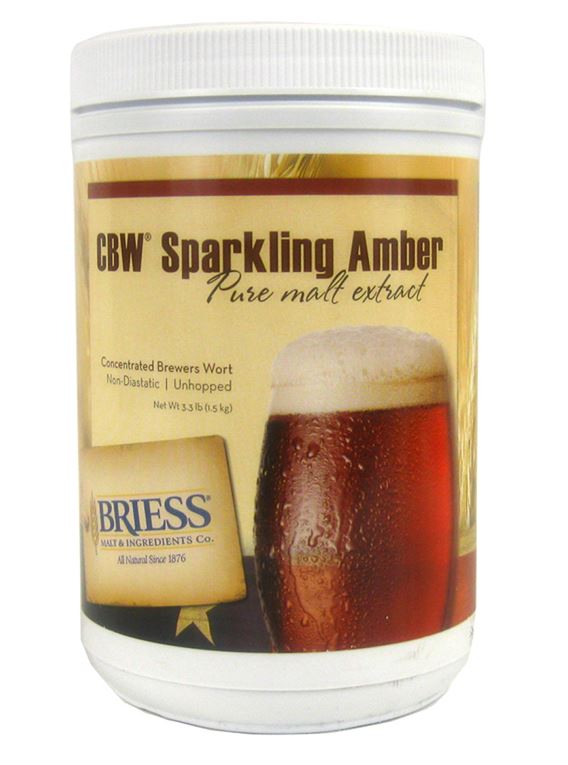 1 LB BRIESS SPARKLING AMBER DRY MALT EXTRACT DME Homebrew Home Brewing Beer 
