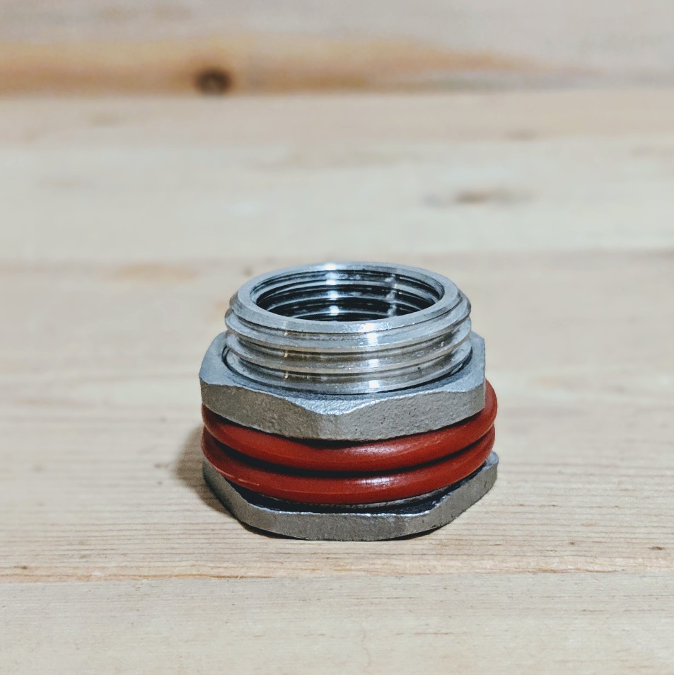 Weldless ThruWall Fitting Stainless Michigan Brew Supply Home